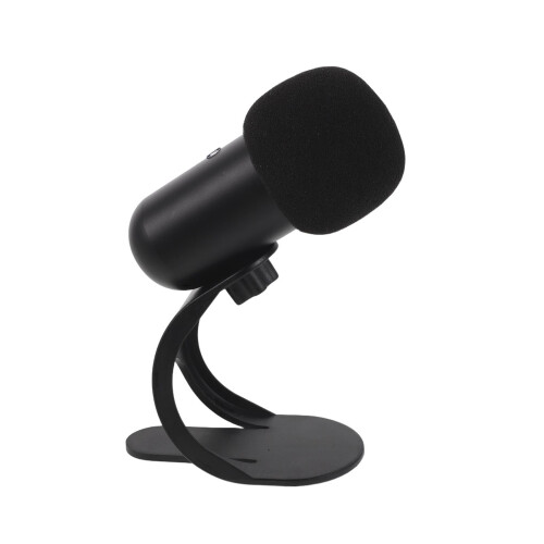 3Pz Microfono USB Condensatore Nero Per Streaming E Karaoke Con Muto