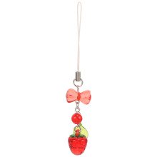 2Pz Phone Strap Fragola Acrilico Colorato Ornamento Per Telefono