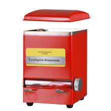 3Pz Scatola Porta Stuzzicadenti Rosso Stile Retrò Acciaio Facile Uso