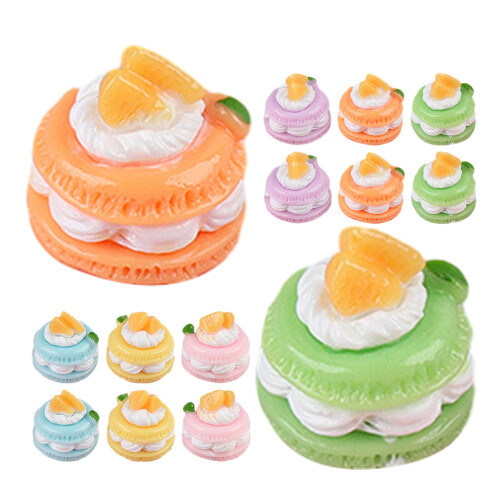 36Pcs Realistic Artificial Cake Props Resin Assorted Colors for Party