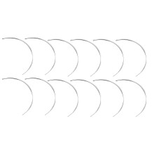 100Ud Agujas De Ojo Curvo Plateadas Para Coser Y Tejer