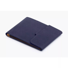 Bellroy Coin Fold Wallet HIGH For Euro/Pounds Leather Navy Blue