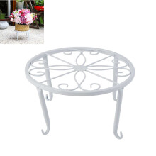 Dekorative Blumentopfhalter, vielseitig einsetzbar für drinnen und draußen, rostbeständige Pflanzgefäße, elegante weiße Eisenständer für