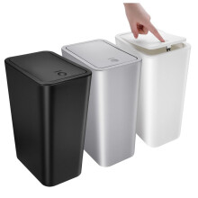 3 Stuks Kleine Badkamer Prullenbak met Deksel - 2,6 Gallon Slanke Vuilnisbak voor Keuken/Slaapkamer/Kantoor/Slaapzaal