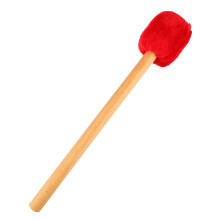 Red Drum Mallet with Soft Felt Head Long Handle for Percussion Instruments