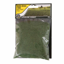 Woodland Scenics FS621 7mm Static Grass Dark Green Scenic Brush Foliage Flock