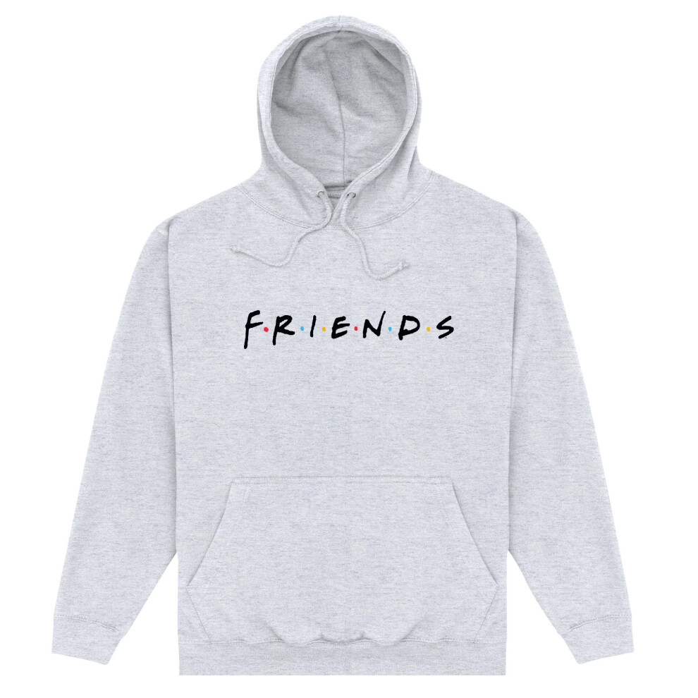 Friends (5Xl, Heather ) Unisex Adult Logo Hoodie Grey