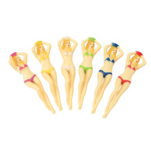 Einzigartiges Bikini-Girl-Golftee-Set – 6 Stück für Training und Spaß beim Spielen