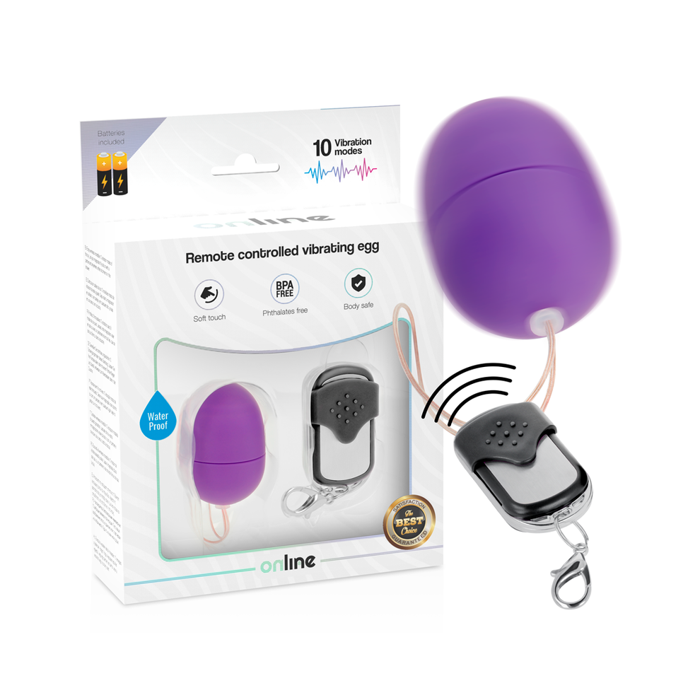 Online Purple - Remote Control Vibrating Egg S