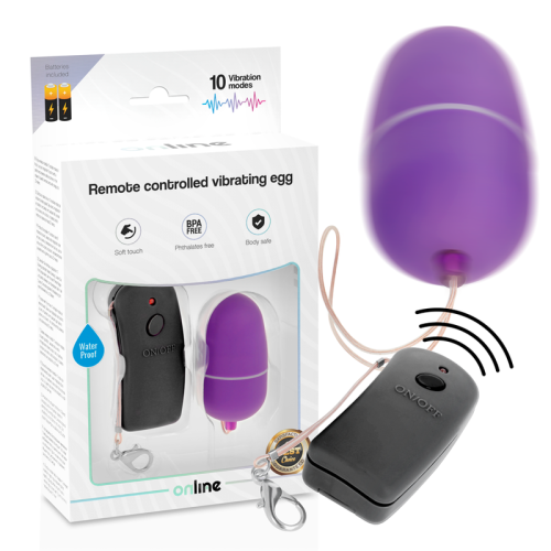 ONLINE - REMOTE CONTROLLED VIBRATING EGG PURPLE 1