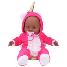 Realistische Stoffpuppe mit erstaunlich detailliertem Vinylkopf, kreativer Spielpartner, niedliche Babygeräusche, Lernspielzeug zum Kuscheln,
