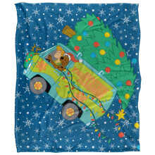 (58in x 36in, Multicoloured) Scooby Doo Christmas Tree Blanket