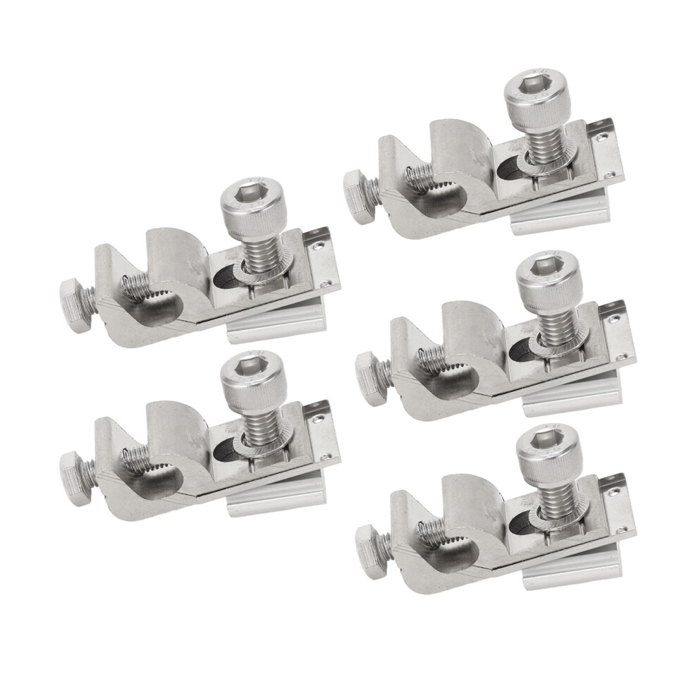 5Pcs Solar Panel Grounding Lugs Aluminum Steel Clips Cable Brackets 4161388331950