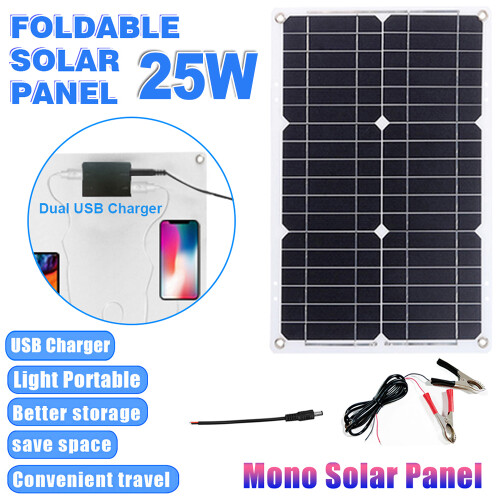 25W Solar Panel + 6000W Inverter 12V-110/220V LCD