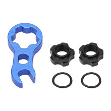 Bike Vacuum Tire Valve Nut, Presta Inner Tube Spool Wrench Tool with Sealing Ring for Enhanced Air Tightness, Portable Multifunctional Wrench Included