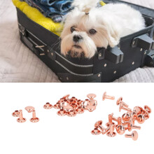100 Sets Rose Gold Double Sided Rivets 7x8mm for Leather DIY