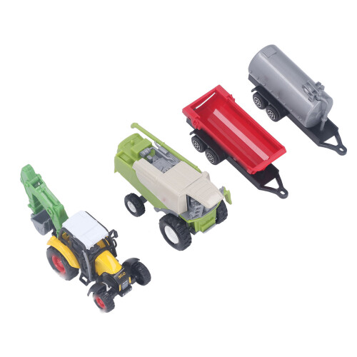 Σετ Αυτοκινήτου Diecast, Ρυμουλκούμενο Αγροτικού Τρακτέρ, Ρεαλιστικό Σχεδιασμό, 2