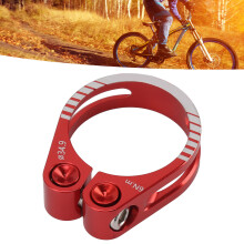 Red Alloy Bicycle Seatpost Collar 34.9mm