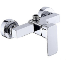 Wanddouchekraan, messinglichaam met chroom plating, 150mm gatafstand, warm-koud mengend