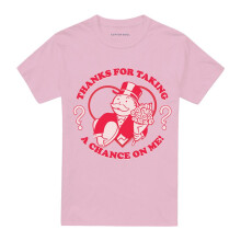 (L, Light Pink) Monopoly Mens Taking A Chance T-Shirt