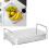 White Plastic Cup Drying Rack with Drain Tray, Compact & Lightweight 1