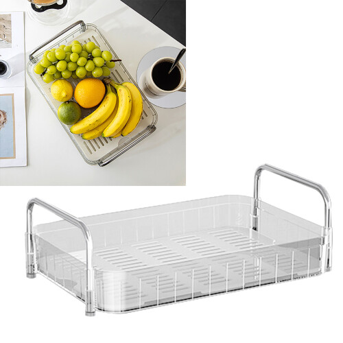 White Plastic Cup Drying Rack with Drain Tray, Compact & Lightweight