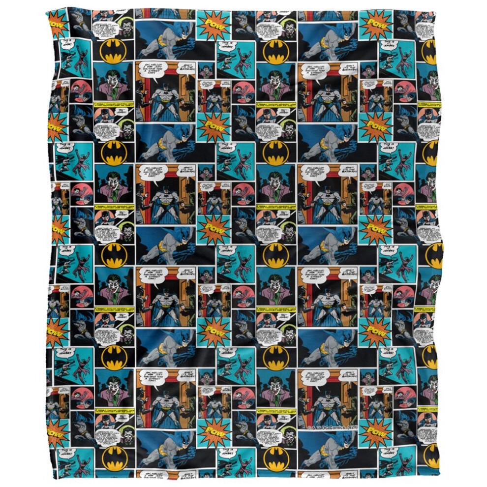 Batman Comic Collage Blanket Multicoloured