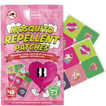 Mosquito Patches - Pack of 48, DEET-Free Mosquito Repellent for Kids, Long-Lasting Protection, Safe Alternative to Spray, Holiday Essentials for Kids