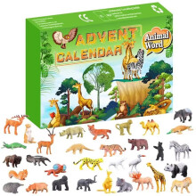 24 Animals Countdown Calendar Kit Wesołych Świąt Bożego Narodzenia Adwentowy Kalendarz Boże Narodzenie Dekoracyjny DIY Prezent Imprezy Artykuły