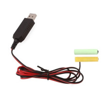 USB 5V to 3V LR03 AAA Dummy Battery Eliminators Cable for Remote Control Radio LED Light 1m