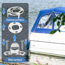 10 Ensembles de Fixations à Verrouillage Rotatif de Qualité Marine, Bouton Tournant, Œillet, pour Toile, Bateaux, Voiliers, Camping-Cars, Boutons