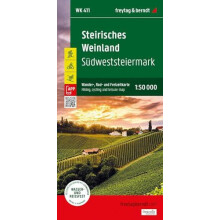 Steirisches Weinland hiking cycling and leisure map by Freytag Berndt