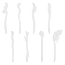 8Pcs Clear Hairpin Mould Hair Stick Silicone Mould Molds for Resin Jewelry Resin Hair Pin Making DIY