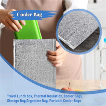 50Pcs Lunch Cooler Bag Insulation Folding Picnic Portable Ice Pack Food Thermal Bag Food Delivery Drink Carrier Insulated Bag