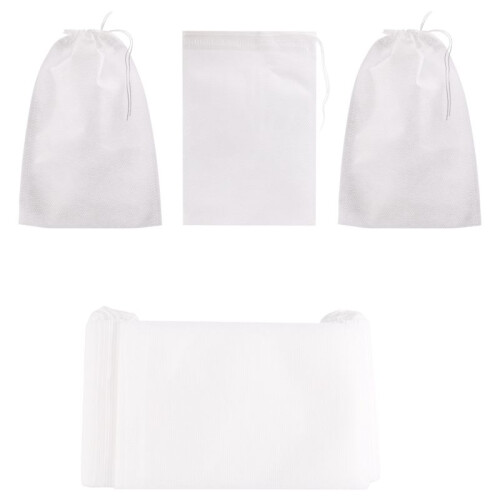 100 Pieces of Mess-Free Cold Brewing Bag Disposable Coffee Filter Bag Fine Mesh Brewing Drawstring Bag