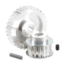 2Pcs Metal Synchronous Pulley Gear Motor Belt Gear Drive Wheel Gear S/N Cj0618 Lathe Gears , Metal Cutting Machine Gears