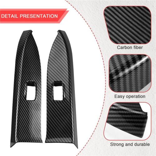 for  Pajero 2007-2019 Car Inner Window Lift  Button Panel Cover Trim Frame Decorative Accessories 2