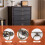10Pcs Vintage Kitchen Cabinet Cupboard Dresser Door Drawer  Pull Handles Knobs (Antique Brass) 5