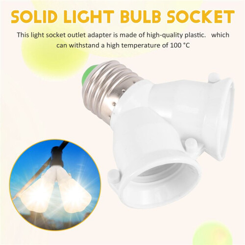 E27 1 to 2 E27 LED Light Lamp Bulb Adapter Converter Split Splitter Base Socket