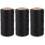 3Stk Polyester Nähfäden Schwarz 300M Robust Für Und Angelgerät 4