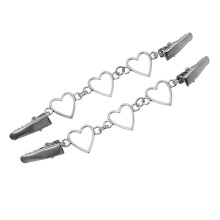 8Pièces Clips Cœur Argenté En Zinc Pour , Vêtement Et Châle Rétro