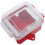 3Pièces Capuchon Protection Bouton Arrêt Urgence Aluminium Étanche 1