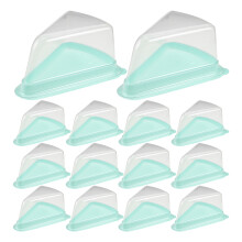 50Pièces Boîtes À Gâteau Triangle Pet Vert Pour