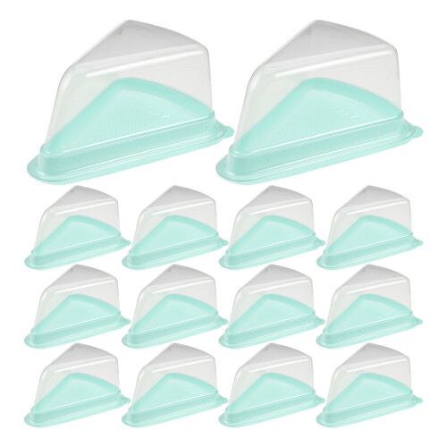 50Pièces Boîtes À Gâteau Triangle Pet Vert Pour