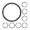 24Pcs Solid Black PVC Speaker Activation Wire Harness Adapter Rings 3