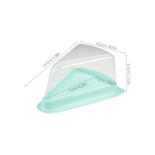 50Pièces Boîtes À Gâteau Triangle Pet Vert Pour 1
