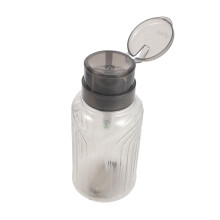6Pcs Transparent Pet Pump Bottles Clear Dispensing Nail Liquid Holder