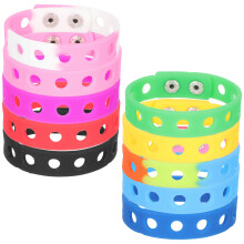 40Pcs Durable Silicone Wristbands Creative Adjustable Kids Bracelets