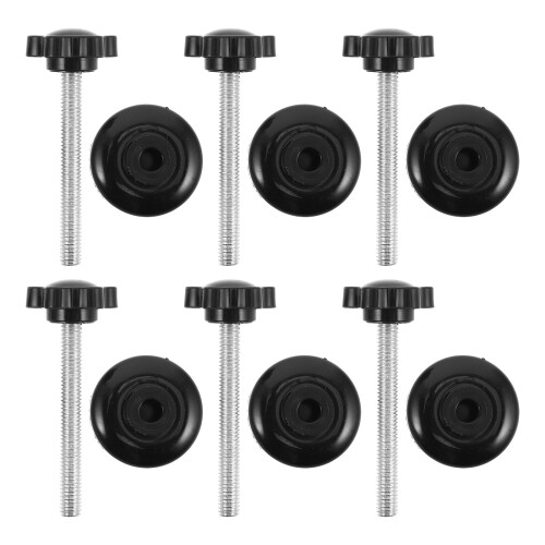 18Pièces Vis Moletée En Acier Zingué Noir Pour Déambulateur Seniors 2