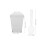 100Set Reusable Clear Dessert Cups with Square Design and Secure Lids 2